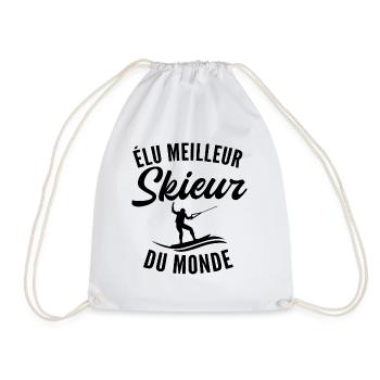 elu meilleur skieur du monde - Sac de sport léger - blanc - Devant