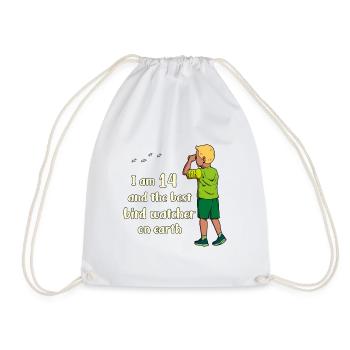 J’ai 14 ans - Boy Birdwatching - Sac de sport léger - blanc - Devant