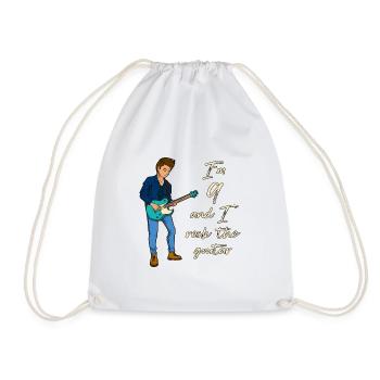 I’m 9 - Jeune guitariste - Sac de sport léger - blanc - Devant