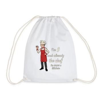 I'm 9 - Young Chef - Drawstring Bag - white - Front