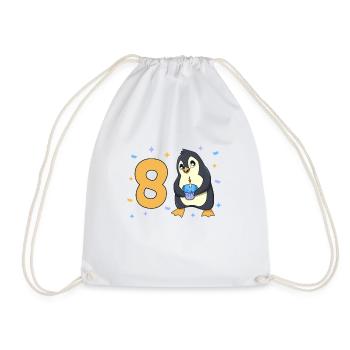 Avec Penguin - Anniversaire des enfants 8 ans - Sac de sport léger - blanc - Devant