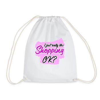 Shopping - Drawstring Bag - white - Front