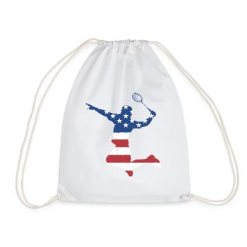 Sport Us Flag Badminton - Turnbeutel - Weiß - Vorne