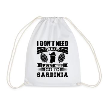 I don't need Therapy I just need to go to Sardinia - Drawstring Bag - white - Front