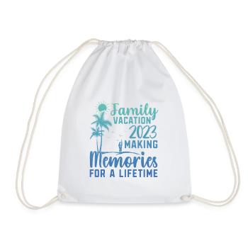 Vacances en famille Créer des souvenirs - Sac de sport léger - blanc - Devant