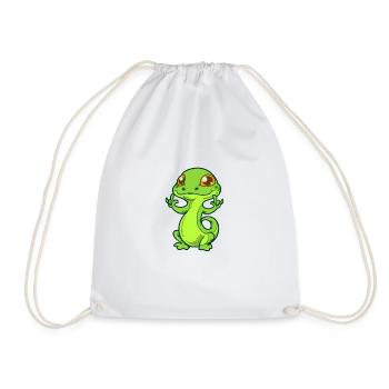 Cartoon Gecko montre que je t’aime - Sac de sport léger - blanc - Devant