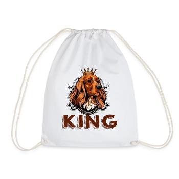 COCKER SPANIEL DOG KING BREED CUTE RESCUE SHEPHERD - Drawstring Bag - white - Front