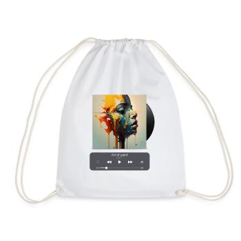 Art of paint, Album cover, Art of music, AI shirts - Drawstring Bag - white - Front
