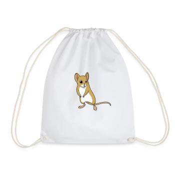 Souris sauterelle Kawaii - Sac de sport léger - blanc - Devant