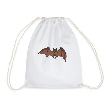 Kawaii Flying Fox - Drawstring Bag - white - Front