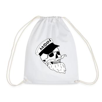 Totenkopf Moin - Turnbeutel - Weiß - Vorne