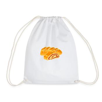Drawing of a pizza Stromboli - Drawstring Bag - white - Front