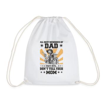 Best Dad, Father's Day and Birthday - Drawstring Bag - white - Front
