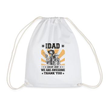 Best Dad, Father's Day and Birthday - Drawstring Bag - white - Front