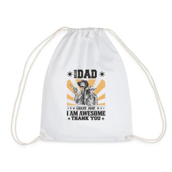 Best Dad, Father's Day and Birthday - Drawstring Bag - white - Front