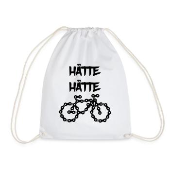 hätte hätte fahrradkette - Turnbeutel - Weiß - Vorne