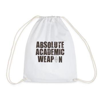 Studenten Absolute Academic Weapon - Turnbeutel - Weiß - Vorne