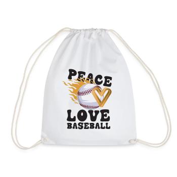 Les filles de la paix aiment le baseball - Sac de sport léger - blanc - Devant