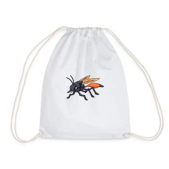 Kawaii Sand Wasp - Drawstring Bag - white - Front