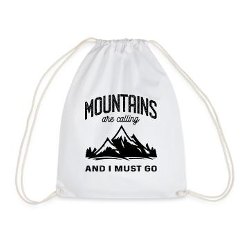 Les montagnes appellent et je dois aller mourir Berge - Sac de sport léger - blanc - Devant
