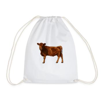 Dessin d’un Angus rouge - Sac de sport léger - blanc - Devant