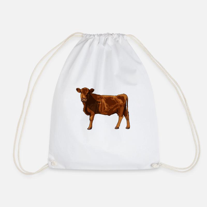 Zeichnung eines Red Angus - Turnbeutel - Weiß