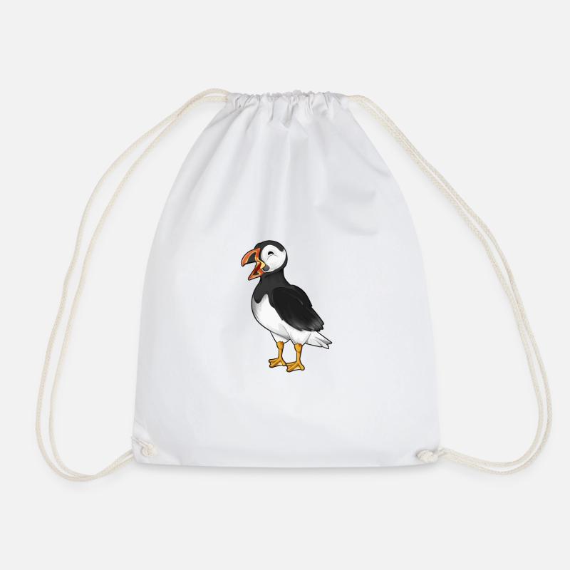 Zeichnung eines Puffin - Turnbeutel - Weiß