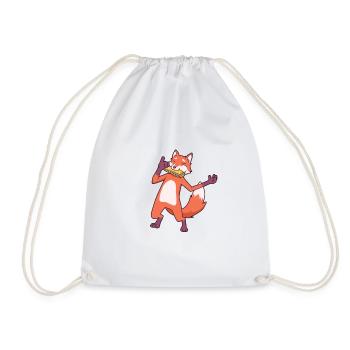 Fox joue de l’harmonica - Sac de sport léger - blanc - Devant