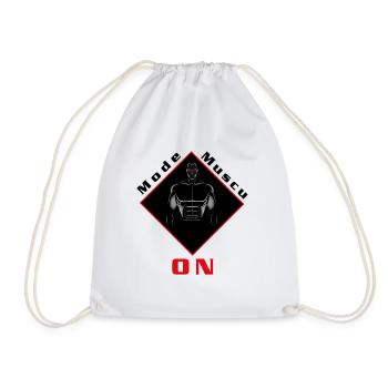 mode muscu on - Sac de sport léger - blanc - Devant