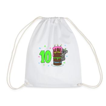 Avec Koala - Anniversaire des enfants 10 ans - Sac de sport léger - blanc - Devant