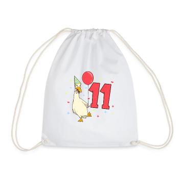 avec Laufenente - Anniversaire des enfants 11 ans - Sac de sport léger - blanc - Devant