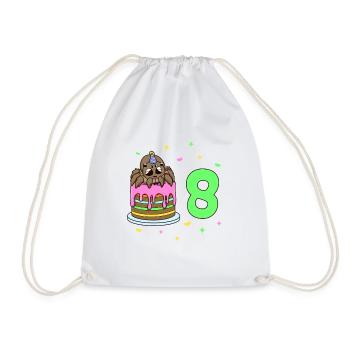 Avec Spider - Anniversaire des enfants 8 ans - Sac de sport léger - blanc - Devant