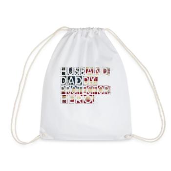 Mari Papa Protecteur Héros Fête des pères - Sac de sport léger - blanc - Devant