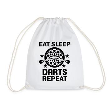 Eat Sleep Darts repeat Game of Darts - Drawstring Bag - white - Front
