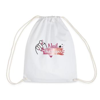 Thérapeute des ongles Funny Nail Art Nail Tech - Sac de sport léger - blanc - Devant