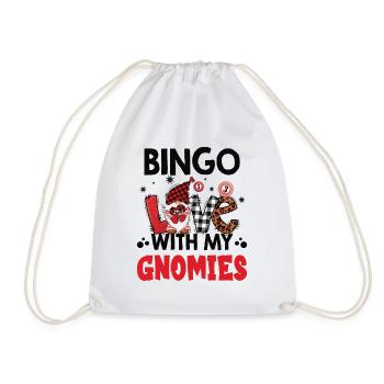 Bingo Liebe Mit Meinen Gnomies Leo Bingo - Turnbeutel - Weiß - Vorne