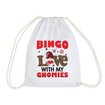 Bingo Liebe Mit Meinen Gnomies Leo Bingo - Turnbeutel - Weiß - Vorne
