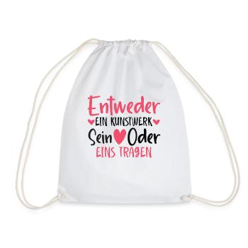 Entweder ein Kunstwerk Sein Nageldesignerin - Turnbeutel - Weiß - Vorne
