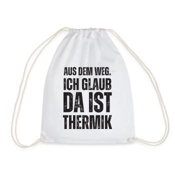 Ich Glaub Da ist Thermik RC Segelflieger - Turnbeutel - Weiß - Vorne