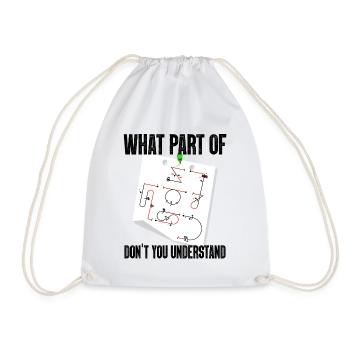 Don't you understand aerobatic Aresti figures - Drawstring Bag - white - Front