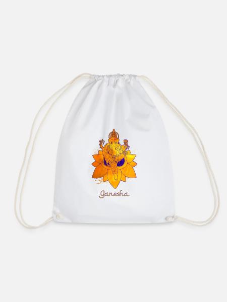 Hindu Gott - Ganesha - Turnbeutel - Weiß