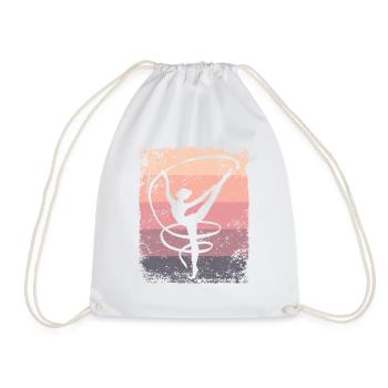 Gymnaste Gymnaste Gymnastique Rythmique Rétro - Sac de sport léger - blanc - Devant