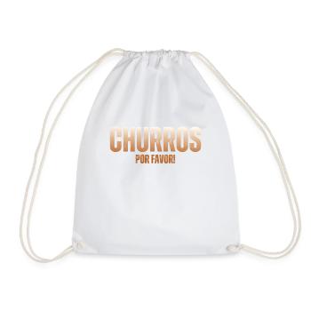 Churros Por Favor Vintage Mexican Churro - Drawstring Bag - white - Front