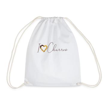 I Heart Churros Vintage Mexican Churros - Drawstring Bag - white - Front