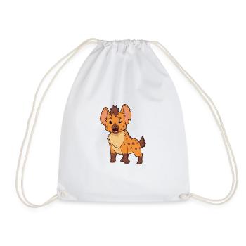 Kawaii Hyena - Drawstring Bag - white - Front