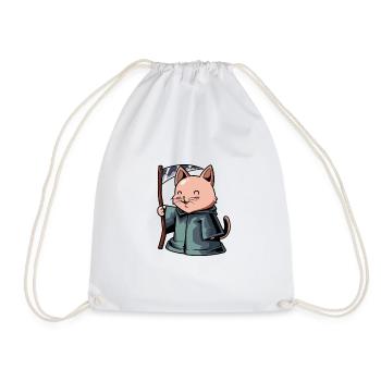 Mignon Chat Grim Reaper - Sac de sport léger - blanc - Devant