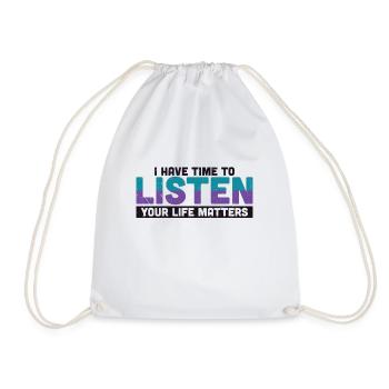 J’ai le temps d’écouter - Sac de sport léger - blanc - Devant