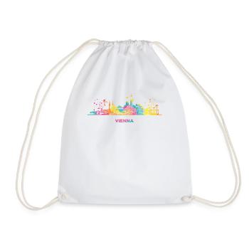 Vienesse Skyline Vienna - Drawstring Bag - white - Front