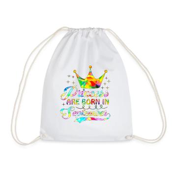 anniversaire joyeux septembre né dans funny party queen - Sac de sport léger - blanc - Devant