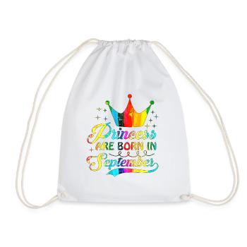 anniversaire joyeux septembre né dans funny party queen - Sac de sport léger - blanc - Devant